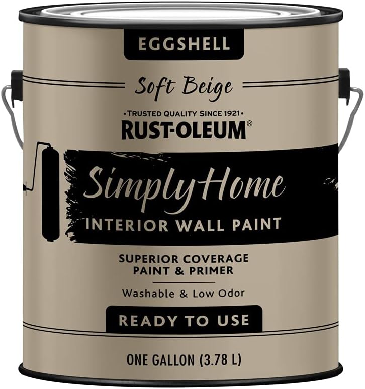 Simply Home Interior Wall Paint 332118 - Eggshell Soft Beige, 1 Gallon
