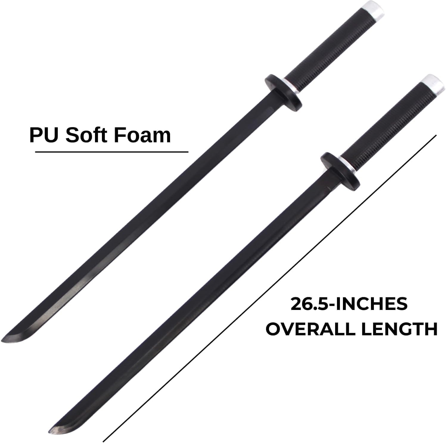 Foam Sword Practice Swords Sparring Training Swords with Nylon Sheath.