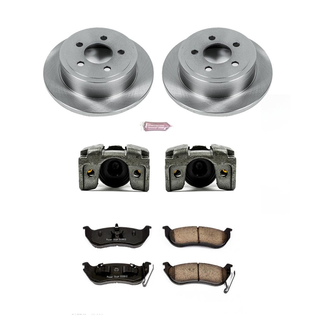 PowerStop Replacement Brake Pad Rotor Caliper Kit Rear KCOE2197