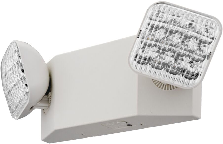 Lithonia Lighting Basics LED Emergency Light, Adjustable Heads 120/277V 2Pk