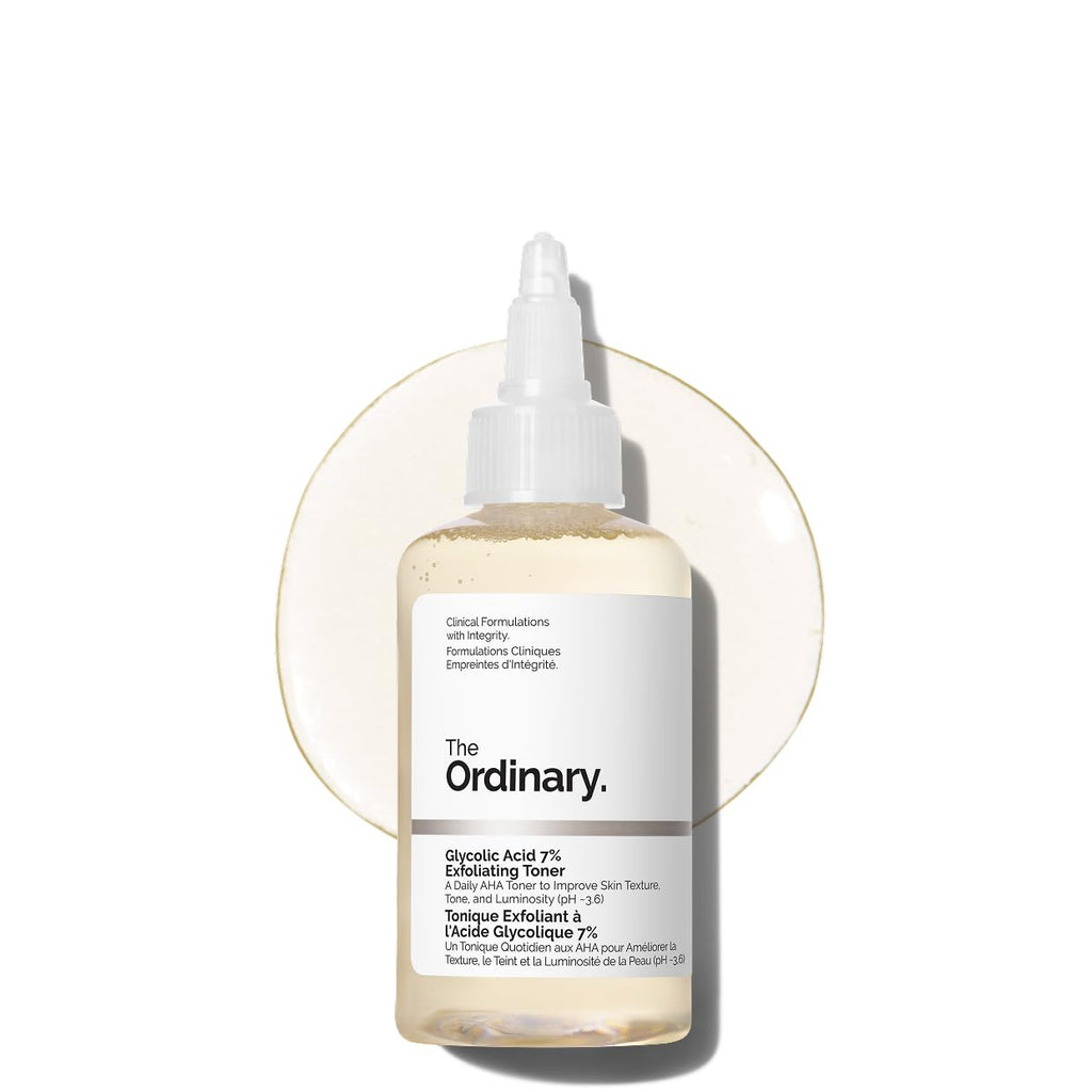 Glycolic Acid 7% Exfoliating Toner, Brightening and Smoothing Daily Toner for More Even-Looking Skin Tone