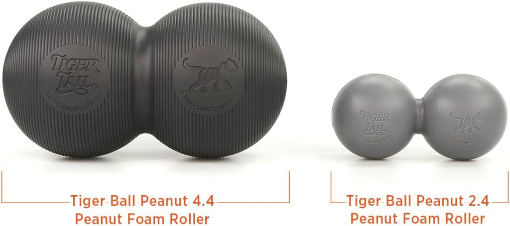 Tiger Ball Large 8-Inch Long by 4.4-Inch High Peanut Foam Roller Double Ball: Self-Help Body Massage Tool for Trigger