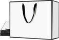White and Black Gift Bags,6Pcs 17"x5.5"x12.6" Large Gift Bags with Handles