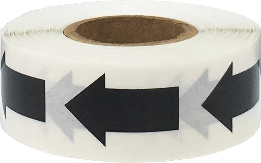 Color Coding Arrow Labels Black for Organizing Inventory 1 x 5/8 Inch 500 Total Adhesive Stickers