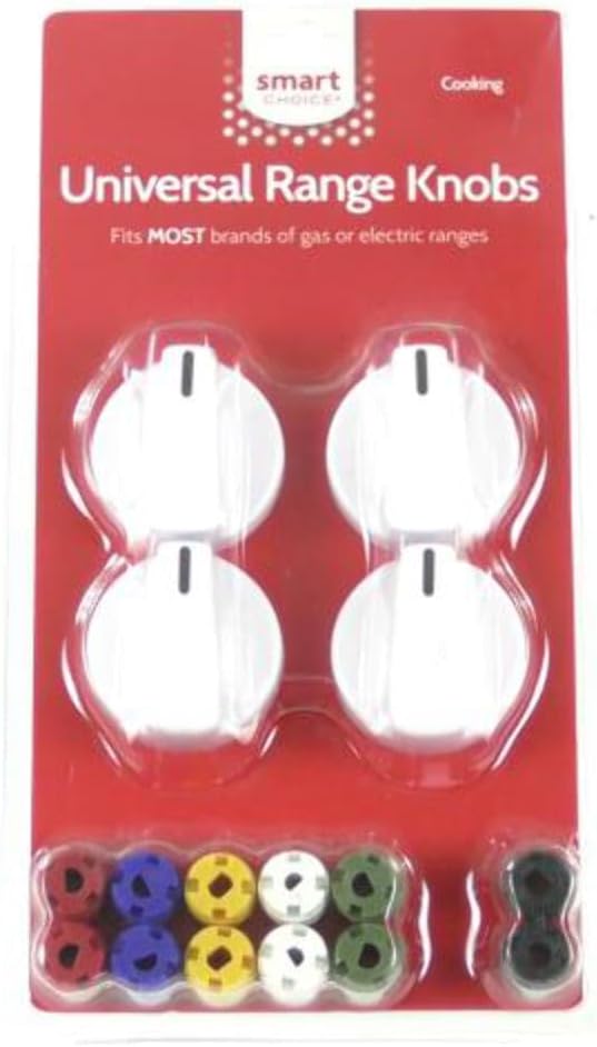Smart Choice Universal Range Burner Knob Kit, White