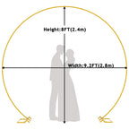 Round Backdrop Stand 9.2ft, Round Balloon Arch Stand, Gold Circle Arch