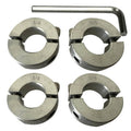 Bore 3/4'' Double Split Shaft Collar Two-Piece Clamping Collar Aluminum Alloy Set Screw Suitable for Machinery and Industrial (4, 3/4)