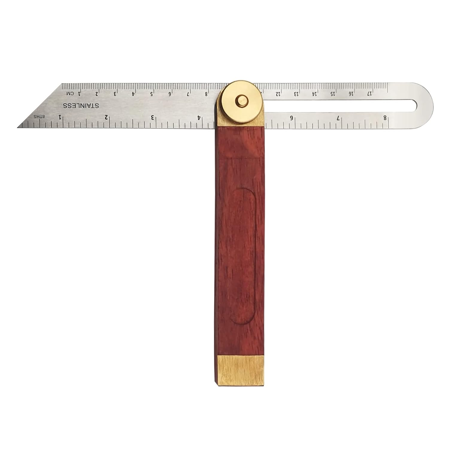 Bevel Gauge, Sliding Bevel Gauge, 8 Inch T Bevel Angle Finder with Wooden Handle T Measurements Ruler for for