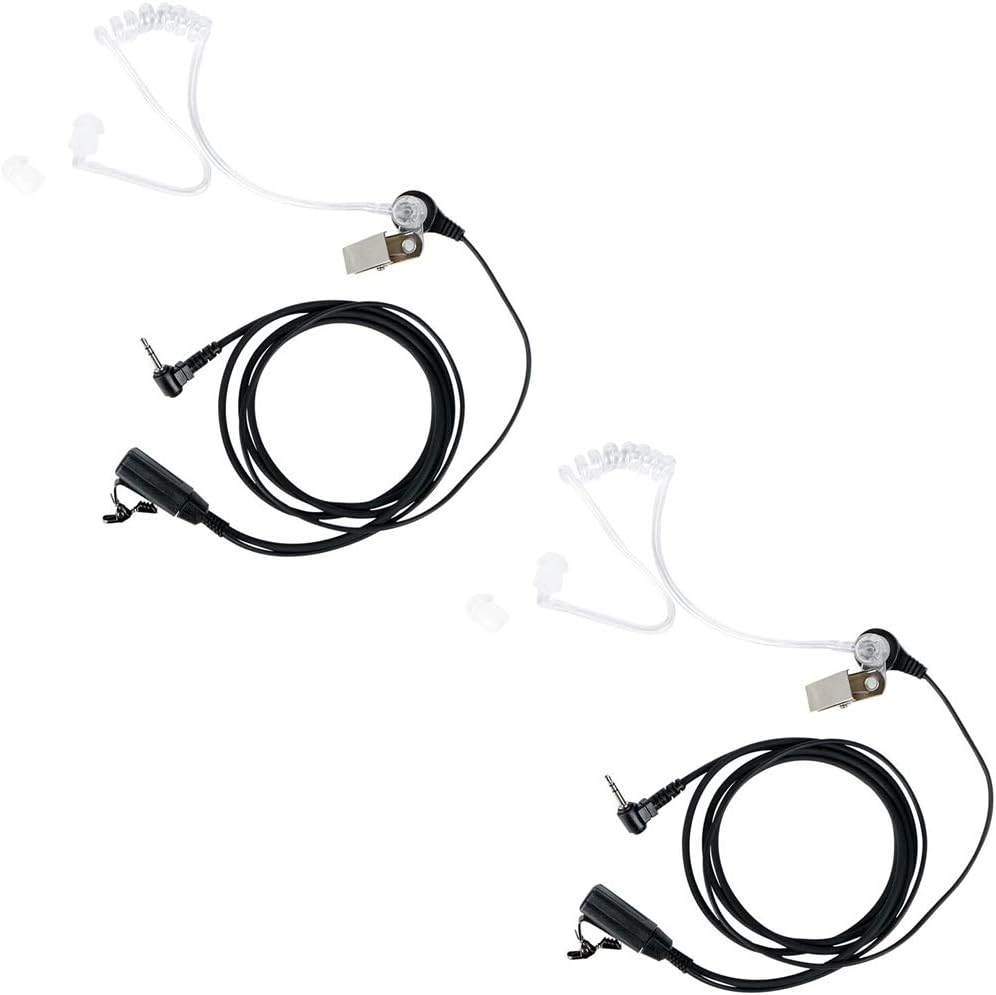 Acoustic Tube Earpiece 2-Pack Compatible with MH230R MR350R T200 | Surveillance Headset, Covert, PTT Mic, Comfort