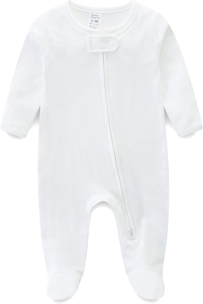 Baby Girl Boy Zipper Sleepers Clothes,Cotton Toddler Pajamas,Cute Onesie Outfits Newborn Footies