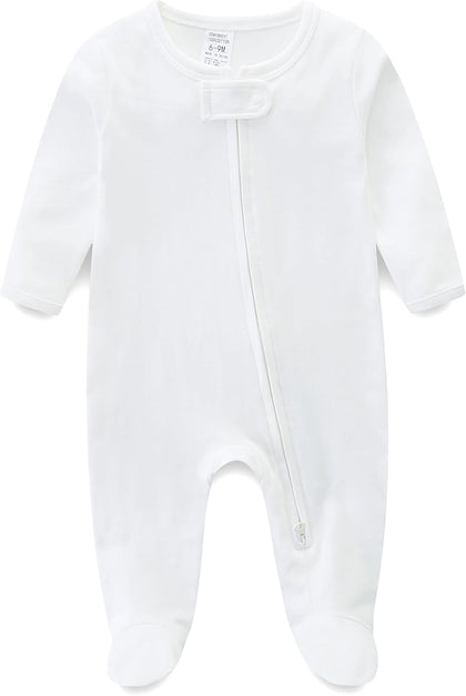 Baby Girl Boy Zipper Sleepers Clothes,Cotton Toddler Pajamas,Cute Onesie Outfits Newborn Footies