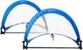 Portable Pop Up Soccer Goal Set for Kids, Training Equipment, Outdoor Sports Games, Backyard Soccer, Blue, 2-Pack