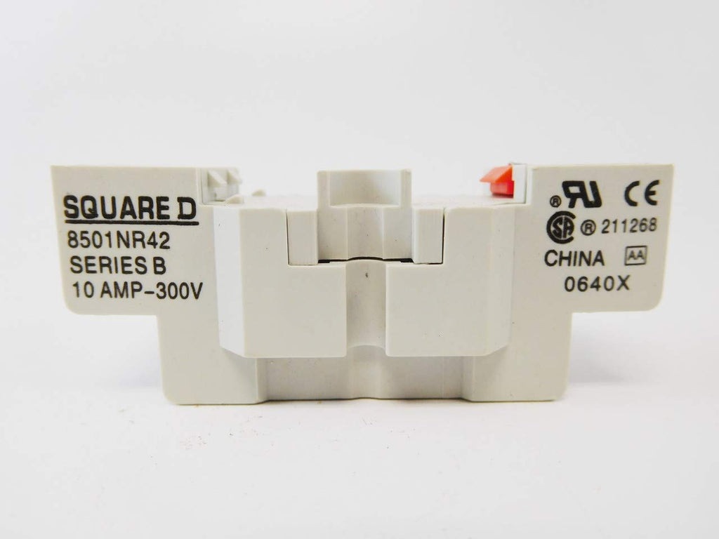 SQUARE D 8501NR42 10A 300V Series B 8-Pin Relay Socket