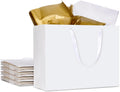 15.7" Extra Large White Gift Bags for Presents with Tissue Paper & Ribbon Handles for Shopping, Small Business
