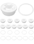 Bung Cap with 2" Thread Size for 55 Gallon Plastic Drums, 24 Pack Poly Buttress Drum Bung, Fine and Coarse Thread