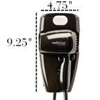 Wall-Mount Hair Dryer - Plug-in with Night Light - Black - JWM8CB
