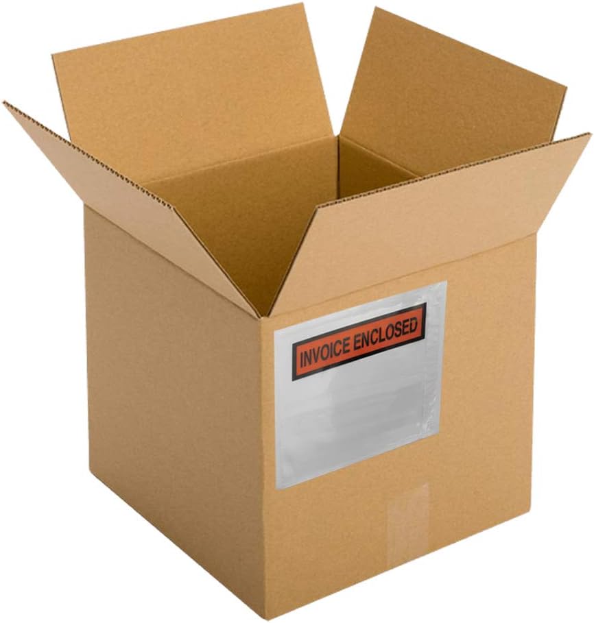 4.5" x 5.5" Invoice Enclosed Packing List Envelope Adhesive Pouches (Case/1000 Count)