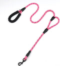 Double Handle Dog Leash 6FT Reflective Rope Lead with Two Handles, Pink
