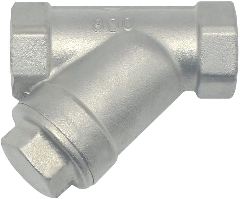 1/2" WYE Strainer Mesh Filter Valve,800WOG Y-Spring NPT Female Check Valve,Stainless Steel SS316 CF8M