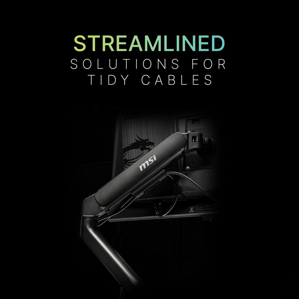MAG MT101DG - Gas Spring Dual Monitor Stand Arm, Supports 17-32" and 22 lbs, VESA Compatible, Adjustable Gas Spring