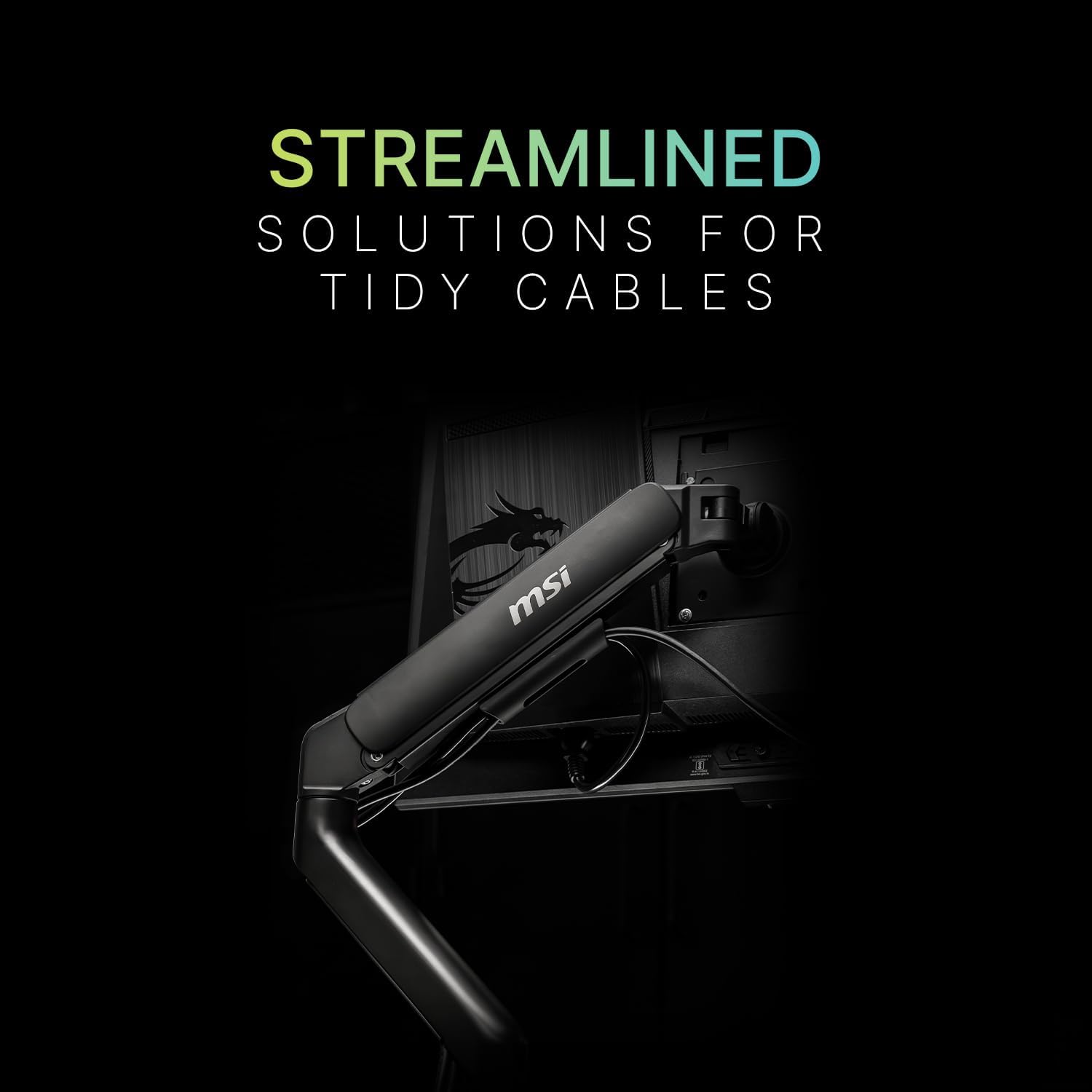 MAG MT101DG - Gas Spring Dual Monitor Stand Arm, Supports 17-32" and 22 lbs, VESA Compatible, Adjustable Gas Spring