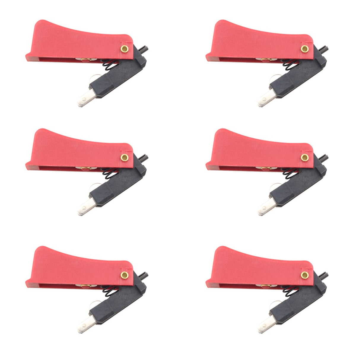 Ruiwaer 6PCS Trigger Switch High Sensitivity Trigger Switch High Sensitivity Stable Reliable Trigger Switch for Welding Torch, Red and Black