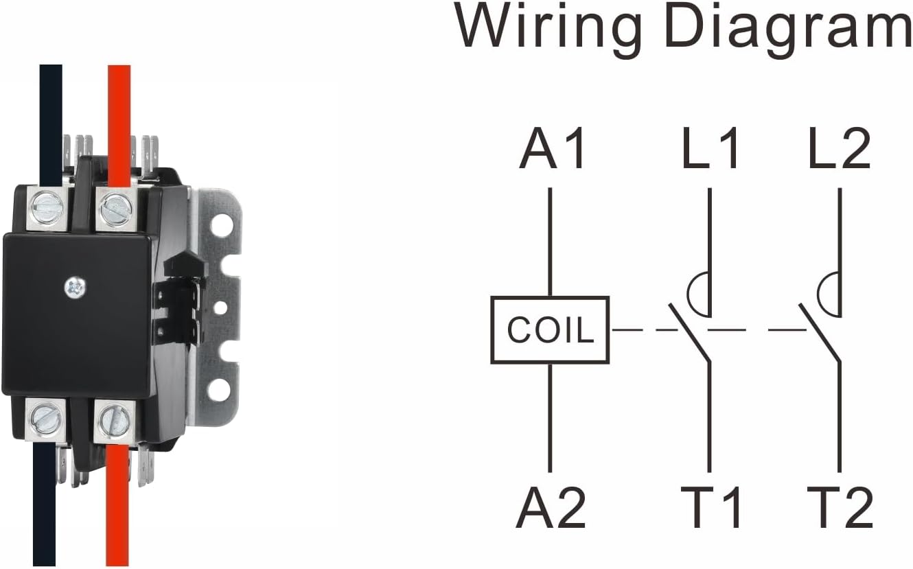 2 Pole 40 Amp contactor 120v Coil UL 2 Pole Lighting Load 50 AMP Contactor Equivalent to 42CF15AF for Condenser