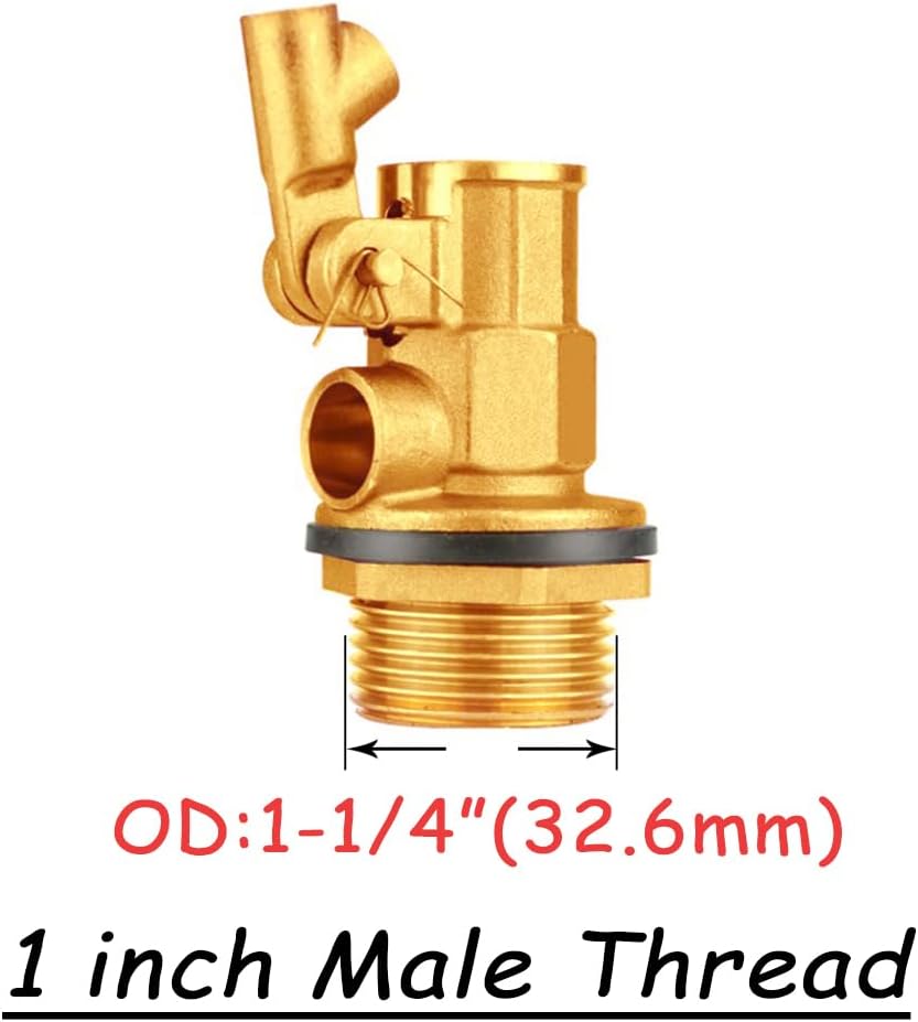 Uenede Float Ball Valve DN25 1" Male Thread with NPT Adapter