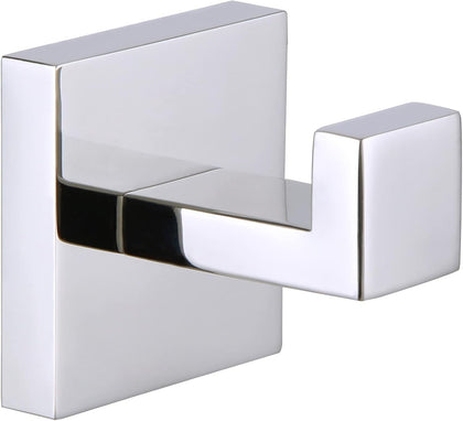Bathroom Towel Hook, Bath Coat Robe Hanger, Polished Chrome | SUS304 Stainless Steel Robe Hook, Modern Hand Towel