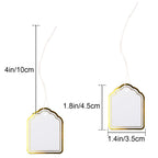 200Pcs Price Tags with String Attached, 1.4x1.8in Gold Gift Tags