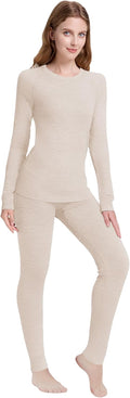Women's 100% Merino Wool Thermals Base Layer Set | Long Johns for Women, Winter Thermal Underwear, Cold Weather Base