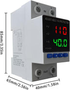Voltage Protector 110V, 1-40A Adjustable Smart Circuit Breaker, 2 Pcs