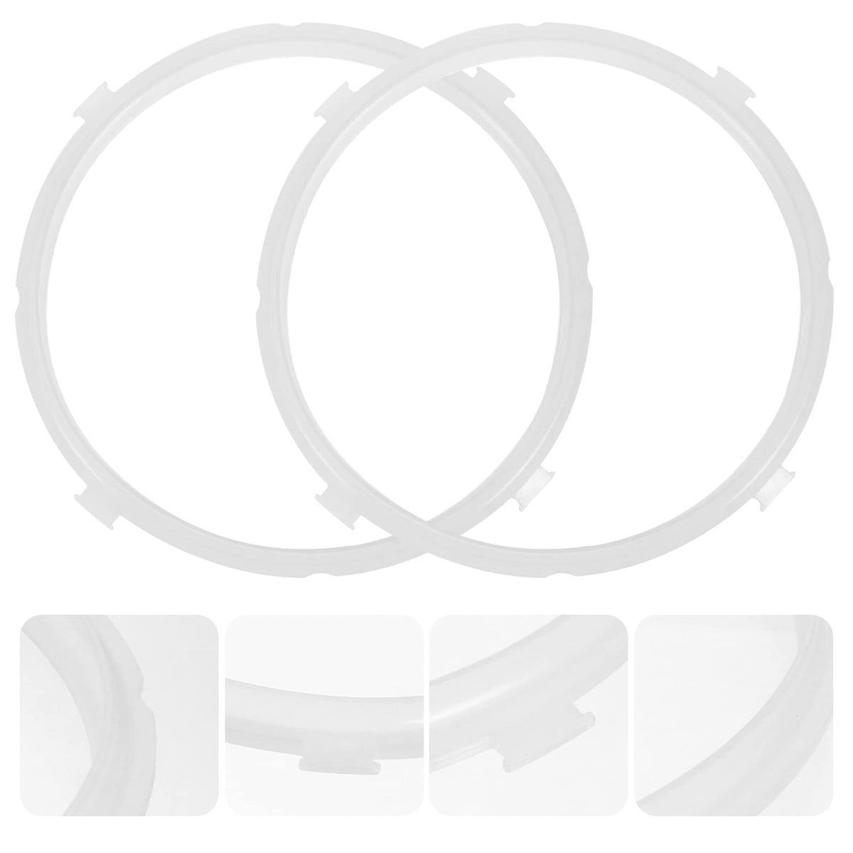 2pcs Silicone Seal Rings for Electric Pressure Cooker Lid Replacement