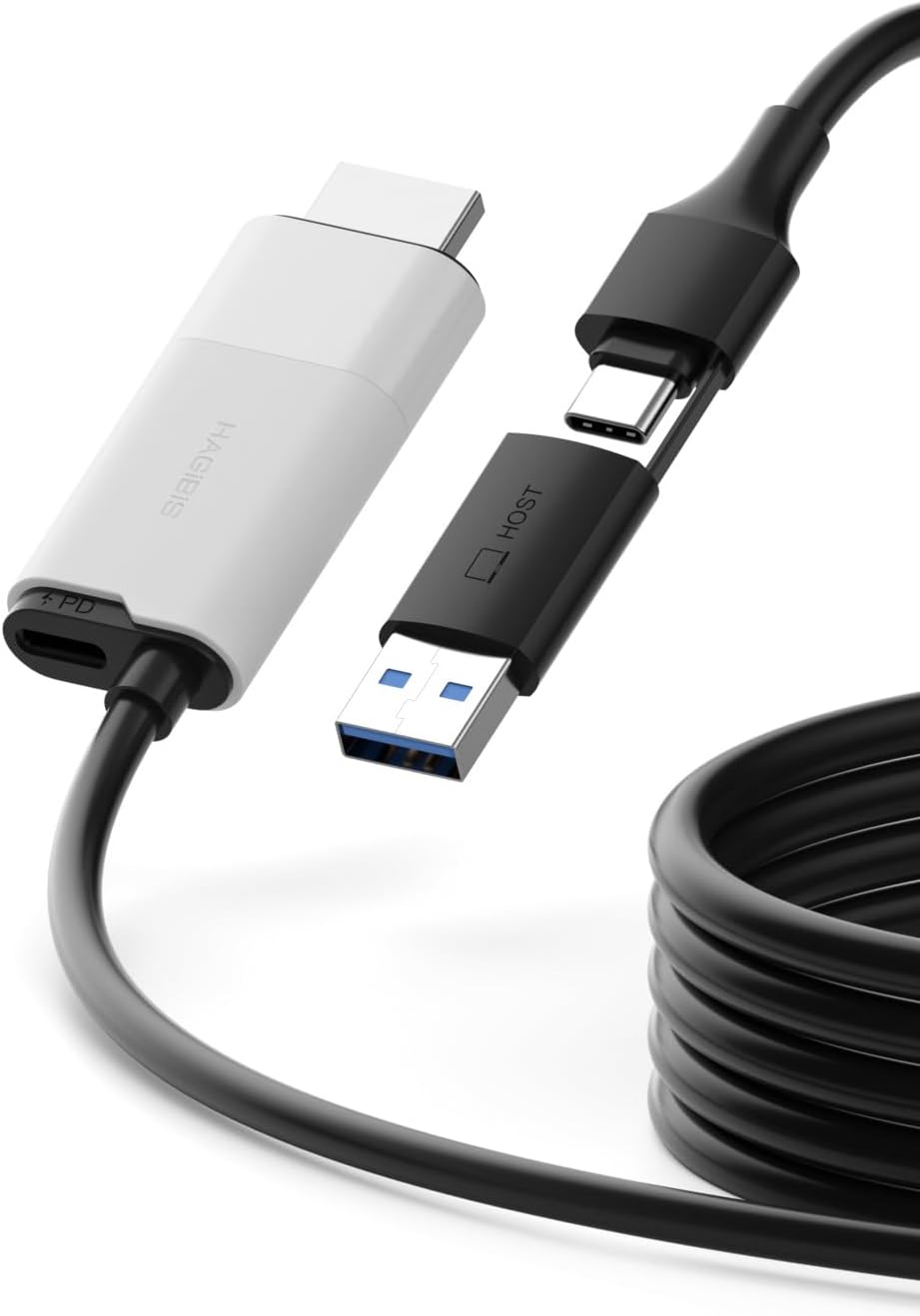 USB3.0 Video Capture Card with 100W PD, HDMI to USB A/USB C Capture Cable 1080P@60fps YUY2 MJPEG MS2130 for Quest 3 2