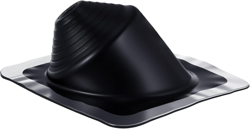 1 Pcs Black Epdm Square High Pitch Roof Flashing for Chimney Pipe