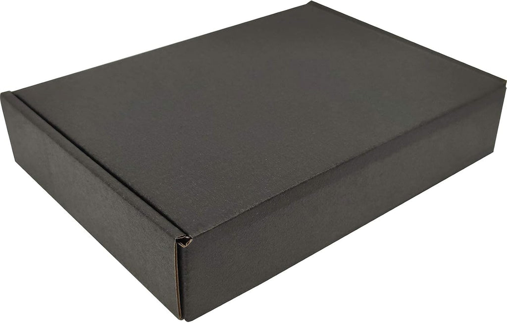8x5.5x1.6 Shipping Boxes Black Mailer Corrugated Cardboard Box(25pcs)