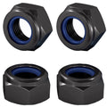 1/2-13 Lock Nut, Nylon Insert Hex Locknuts Locking Hex Nuts, Black e-Coating Stainless Steel, 20-Pack