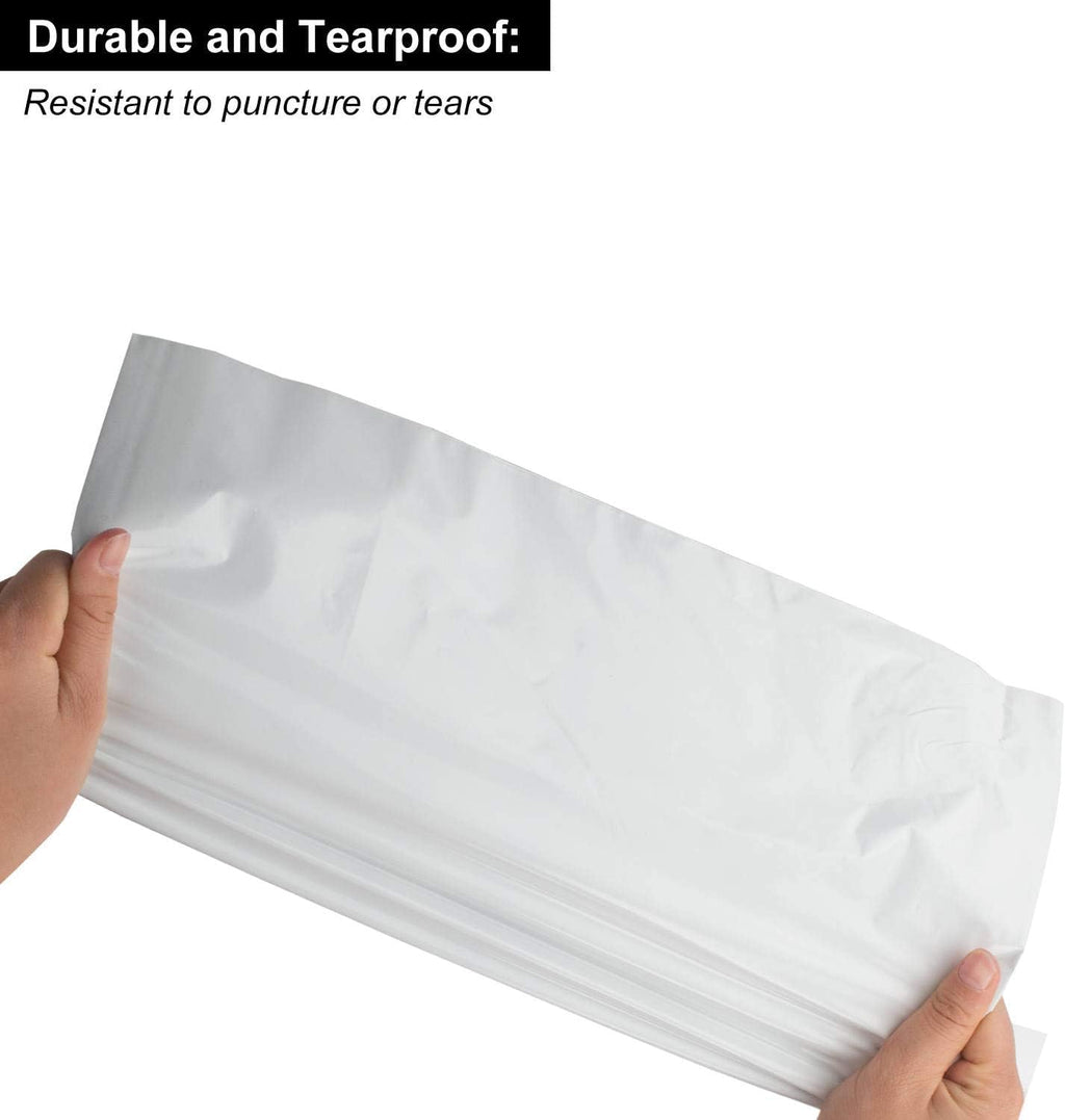 200 Pcs 11x14 Poly Mailers Envelopes Shipping Bags for Clothing or Soft Items, Waterproof Tear-proof White Self Seal