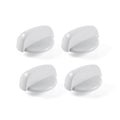 KIP 5F30 222D1140 WB03K10218 Stove Knobs Cooktop Replacement Parts for GE Range Cooktop Oven Knob White Plastic Gas Stove Knob GE JGB250DET2WW JGB280DEN2WW Surface Burner Control Stove Top Knobs 4 Pcs