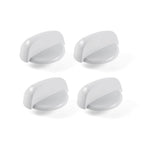 KIP 5F30 222D1140 WB03K10218 Stove Knobs Cooktop Replacement Parts for GE Range Cooktop Oven Knob White Plastic Gas Stove Knob GE JGB250DET2WW JGB280DEN2WW Surface Burner Control Stove Top Knobs 4 Pcs