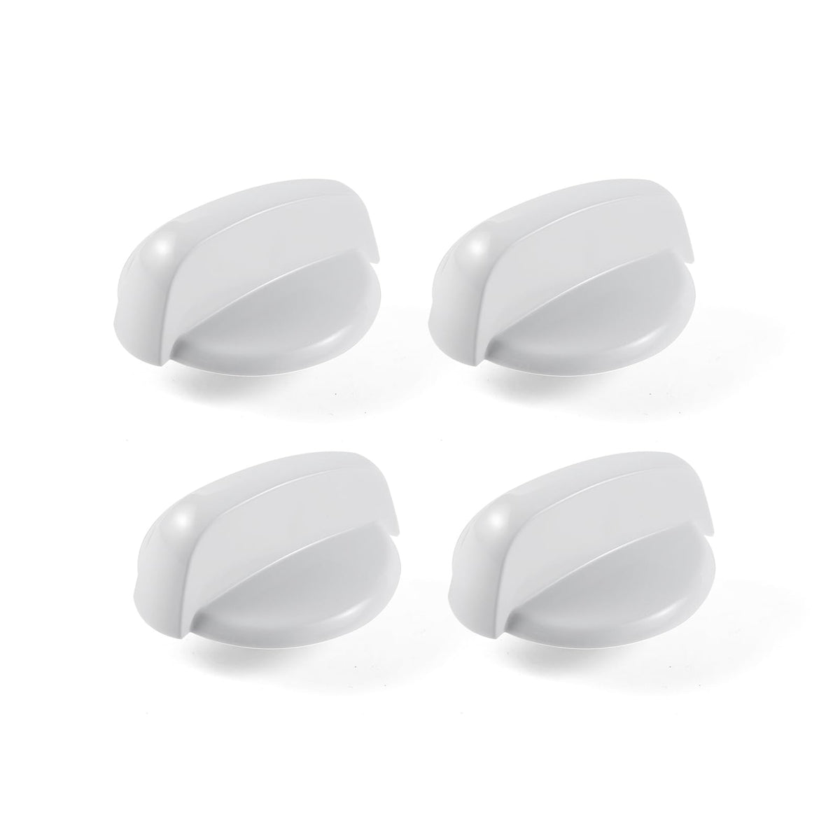 KIP 5F30 222D1140 WB03K10218 Stove Knobs Cooktop Replacement Parts for GE Range Cooktop Oven Knob White Plastic Gas Stove Knob GE JGB250DET2WW JGB280DEN2WW Surface Burner Control Stove Top Knobs 4 Pcs