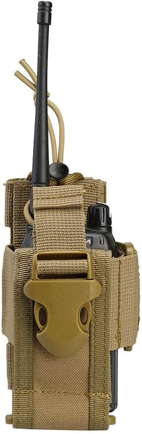 Radio Holster MOLLE Radio Pouch Universal Walkie Talkie Pouch | Horizontal & vertical carry for belt vest backpack