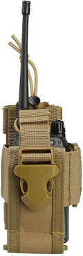 Radio Holster MOLLE Radio Pouch Universal Walkie Talkie Pouch | Horizontal & vertical carry for belt vest backpack