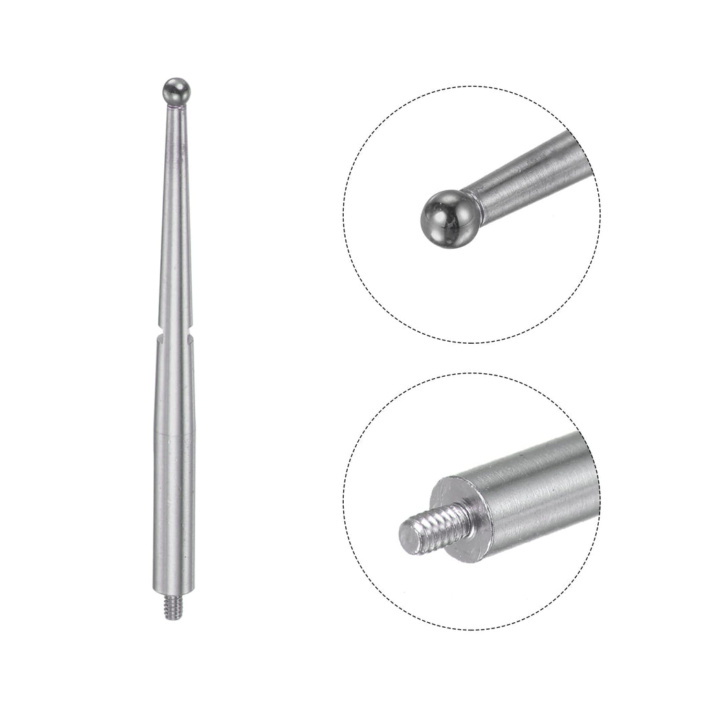 uxcell Contact Point for Dial Test Indicator, 2mm Diameter Carbide Ball Tip M1.4x0.3 Thread 1.56" Length