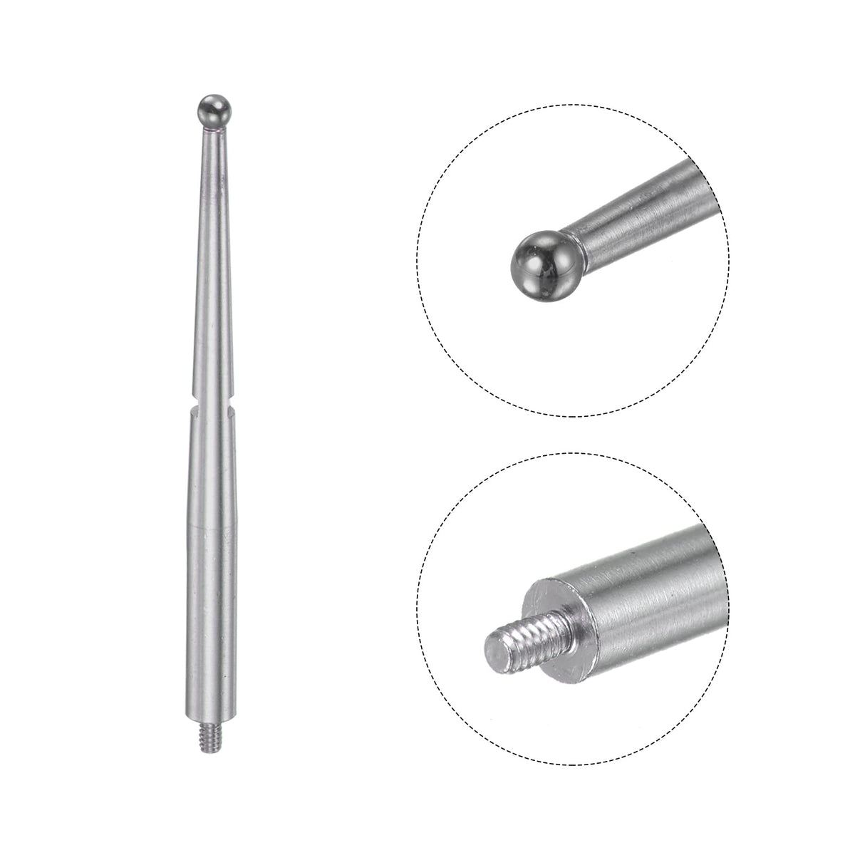 uxcell Contact Point for Dial Test Indicator, 2mm Diameter Carbide Ball Tip M1.4x0.3 Thread 1.56" Length
