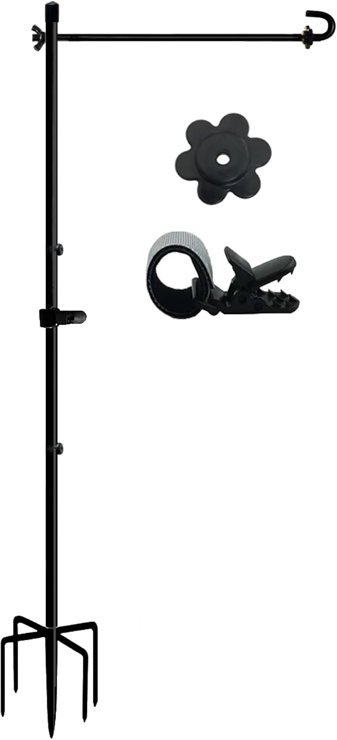 Garden Flag Stand No Spin for Outside 12 x 18 Flag Heavy Duty, Small Flag Holders for Yard and Garden, Flagpole