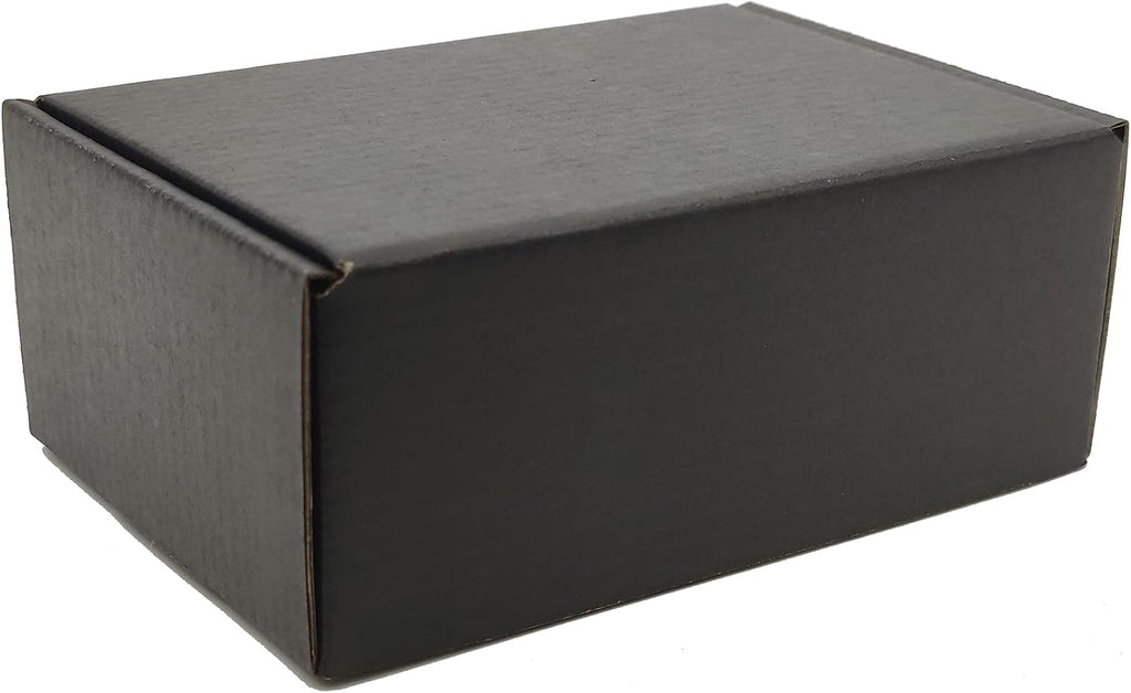 6x4x2 Shipping Boxes Set of 50, Black Mailer Corrugated Cardboard Box
