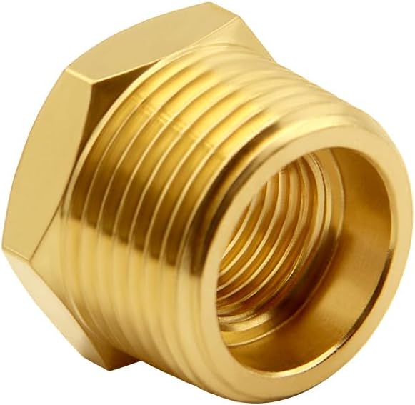 Uenede Brass 1" NPT Male to 3/4" NPT Female Reducer Bushing, 4PCS
