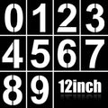 12-Inch Large Number Stencils Kit - Reusable Plastic Address Number Painting Templates for Mailbox Signs, Road