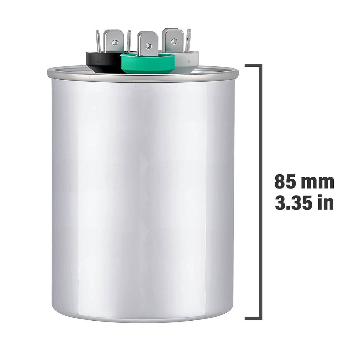 45/5uF 45/5MFD AC Capacitor CBB65B 45 5 uF MFD 45+5uF 370V/440V Round Dual Run Start A/C Capacitors ±6% 370VAC 440VAC for Air Conditioner
